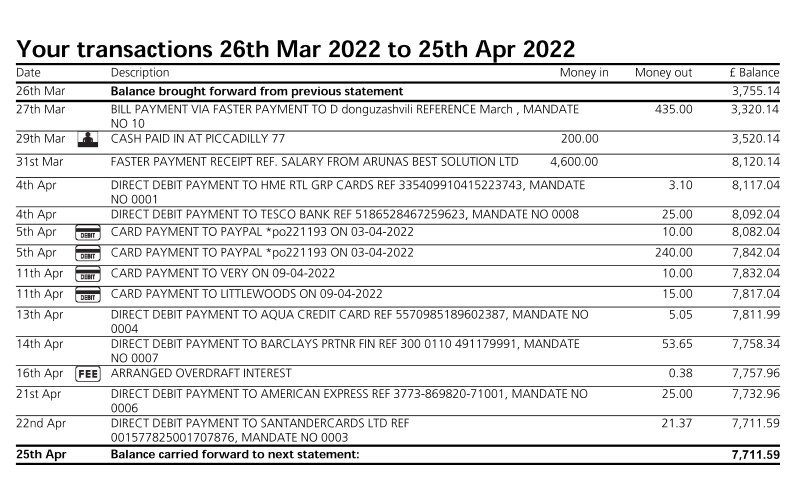 Редактирование текста в документе — после обработки